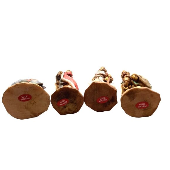 Hand-Painted Resin Nativity Set Of 4 Wise Men Figurines Christmas Vintage - Picture 6 of 11